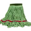 Rubbermaid Commercial Products Swinger Loop Mop Wet Mop Head Replacement, 5-Inch Headband, Medium, Green, Cotton/Synthetic Industrial Wet Mop for Floor Cleaning Office/School/Stadium/Lobby/Restaurant Blended MEDIUM - 5" Band 19 716QfPJfnL