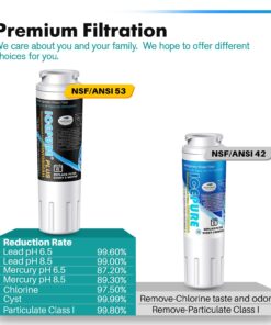 ICEPURE PLUS UKF8001 NSF/ANSI 53 Certified Replacement for Everydrop EDR4RXD1, Whirlpool Filter 4, Maytag UKF8001AXX-200, MPF15090, WF-UKF8001, Puriclean II, RWF0900A Refrigerator Water Filter, 3PACK 14 716R7ljQ3XL
