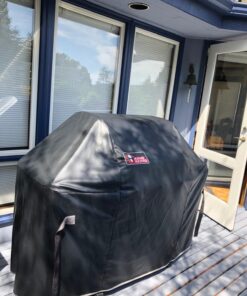 Kingkong Gas Grill Cover 7553 | 7107 Cover for Weber Genesis E and S Series Gas Grills Includes Grill Brush, Tongs and Thermometer 40 716RF eeL