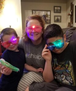 20 Pack LED Glasses New Years Eve Christmas Party Supplies, 6 Colors Light Up Glasses Shutter Shades Glow Sticks Glasses Led Party Sunglasses Kids/Adults Glow In Dark Party Favors Neon Carnival Party 20 Pack Led Glasses 27 716RGiULXWL