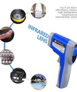 Etekcity Digital Thermometers Non-contact-58°F ~1022°F (-50°C ~ 550°C) ith Adjustable Emissivity & Max Measure for Meat Refrigerator Pool Oven, Blue 49 716RT XnFnL