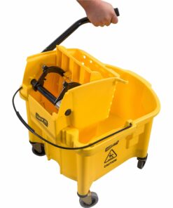 Genuine Joe GJO60466 Splash Guard Mop Bucket/Wringer, 6.50 Gallon Capacity, Yellow 15 716RlGOnNOL