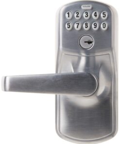SCHLAGE FE575 PLY 626 ELA Plymouth Keypad Entry with Auto-Lock and Elan Levers, Brushed Chrome Satin Chrome Elan Lever Plymouth Trim 21 716Ryc8TLGL