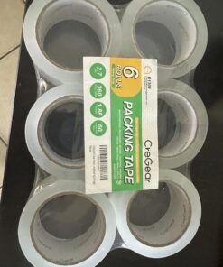 CREGEAR Heavy Duty Packing Tape 6 Rolls, 2.7 mil, 1.88 inch x 60 Yards, Total 360 Yards, Ultra Strong, Refills for Packaging Mailing Moving Storage and Shipping, Clear, 3" Core 37 716SdZZK9AL