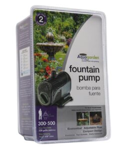 Aquagarden Pennington Aquagarden , Universal Fountain Pump , Suitable for Garden Fountains, Water Features, Aquaponics & Hydroponics , 300 - 500 Gallon, 6’6” Pumping Height 300-500 10 716Sqt1q2NL