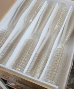 Oojami 140 pc Plastic Classicware Glass Like Champagne Wedding Parties Toasting Flutes Party Cocktail Cups (Gold Glitter) Gold Glitter 31 716StqLOT5L