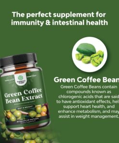 Pure Green Coffee Bean Extract Supplement – Best for Weight Loss Appetite Suppressant – 800 mg with Chlorogenic Acid Best Energy Booster Advanced Natural Potent Formula – 60 Capsules 13 716TD2qTV9L