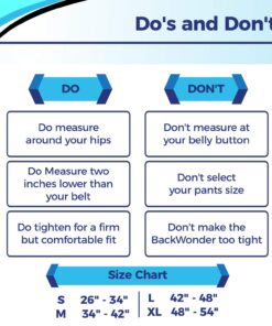 Backwonder Back Support Belt Sciatic Nerve Brace For Back Si Belt For Women Men Perfect Lower Back Support Belt Offset Buckle for Better Fit Supports Pelvis Lower Back Sciatica Nerve Pain Relief Large (Pack of 1) 14 716Tn2hAHEL