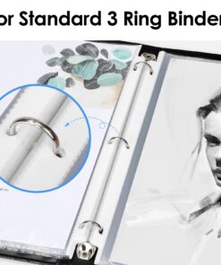 KTRIO Sheet Protectors 8.5 x 11 inch Clear Page Protectors for 3 Ring Binder, Plastic Sleeves for Binders, Top Loading Paper Protector Letter Size, 50 Pack 23 716Tw5UqQsL