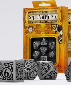 Alternative view of Q WORKSHOP Metal Steampunk Dice Set 7 Polyhedral Pieces