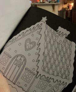 Merry Christmas: a beautiful colouring book with Christmas designs on a black background, for gloriously vivid colours (Merry Christmas (Christmas designs on a black background)) 21 716UKED8fiL