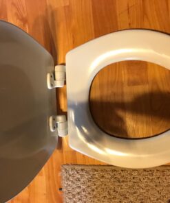 MAYFAIR 848SLOWB 000 Toilet Seat will Slow Close, Never Loosen and Easily Remove, ROUND, Durable Enameled Wood, White 36 716Uh8x3hL