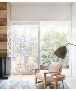 CottonColors Window Privacy Film Decorative Window Clings 3D Window Decals Static Stickers Rainbow Effect No-Adhesive Sliding Door Glass Films UV Blocking for Home, 11.8x78.7 Inch 11.8 by 78.7 In 29 716Un8vjEDL