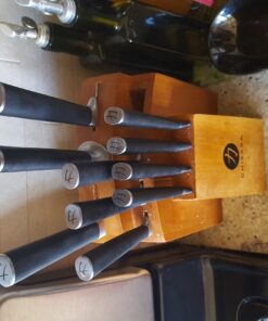 Ginsu Chikara 12 piece Bamboo block knife set, Black 24 716VU6AEMcL