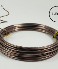 Anodized Aluminum Bonsai Training Wire 5-Size Starter Set with Canvas Bag - 1.0mm, 1.5mm, 2.0mm, 2.5mm, 3.0mm (147 feet total) - Choose Your Color (5 Sizes, Brown) 5 Sizes 21 716WEv8gzPL