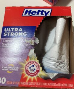Hefty Ultra Strong Tall Kitchen Trash Bags, Lavender & Sweet Vanilla Scent, 13 Gallon, 80 Count 33 716WNYEl7xL