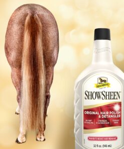 Absorbine ShowSheen Hair Polish & Detangler 32oz Refill Bottle, Horse and Dog Coat, Mane and Tail, Instant Detangling & Reduces Hair Breakage for Healthy Grooming & Radiant Shine 14 716WVSSabRL 1