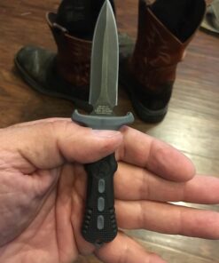 MTech USA – Fixed Blade Knife – Neck Knife - Black Blade, Black and Grey Nylon Fiber Handle, Includes Nylon Fiber Sheath w/ Ball Chain - Hunting, Camping, Survival, Tactical – MT-20-14GY,Black/Grey Black/Grey 31 716XV3xWnsL