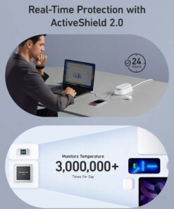 Anker 647 Charging Station (100W), 10-in-1 Power Strip with 6 AC, 1 USB-A, 1 USB-C, 2 Retractable USB C Cables (3ft), 5ft Extension Cord,Power Delivery for Conference Rooms, Desktop Accessory 38 716YCIDv6vL