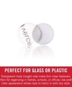 VELCRO Brand - 91302 Thin Clear Dots with Adhesive | 75count | 5/8" Circles | For Crafting School Projects, Home and Office Organization | Low Profile Design 5/8in 75 Count 13 716YfmsONrL
