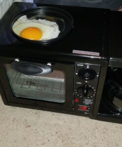 Maxi-Matic EBK-200B 3-in-1 Breakfast Station Toaster Oven, Regular, Black 20 716ZjQq7iZL