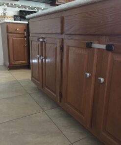 Baby Safety Locks | Child Proof Cabinets, Drawers, Appliances, Toilet Seat, Fridge and Oven | Tools Not Required | Uses 3M Adhesive with Adjustable Strap and Latch System (6-Pack, Brown) 43 716a 7Rzk0L