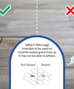 Grout Pen White Tile Paint Marker: Waterproof Grout Paint, Tile Grout Colorant and Sealer Pen - White, Narrow 5mm Tip (7mL) Narrow Tip 31 716a6O0l12L