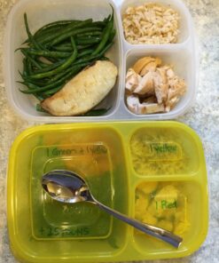 EasyLunchboxes® - Bento Lunch Boxes - Reusable 3-Compartment Food Containers for School, Work, and Travel, Set of 4 (Brights) Brights 38 716asG6xXQL