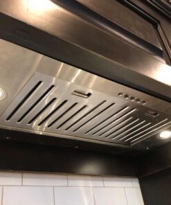 KOBE INX2730SQB-700-2 Brillia 30-inch Built-in/ Insert Range Hood, 3-Speed, 550 CFM, LED Lights, Baffle Filters, Stainless Steel 37 716b swchHL