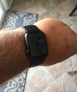 Simpeak Business Metal Band Compatible with Apple Watch Series 9 8 7 (45mm) Series 6 SE 5 4 (44mm) Series 3 2 1 (42mm) Women Men Solid Stainless Steel Band Strap Replacement for iWatch 45mm 44mm 42mm 46 716cpXAwHtL