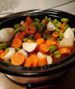 Hamilton Beach Programmable Slow Cooker with Flexible Easy Programming, 5 Cooking Times, Dishwasher-Safe Crock, Lid, 7 Quart, Silver 48 716cvxClLjL