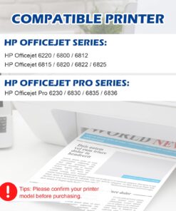 Alternative view of DOUBLE D 934 and 935 Ink Cartridges Compatible Replacement for HP 934XL 935XL High Yield for HP Officejet Pro 6830 6230 6835 6812 6815 6820 6220 6800 (1 Black,1 Cyan,1 Magenta,1 Yellow)