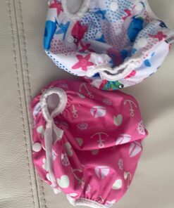 ALVABABY Swim Diapers 2pcs Baby & Toddler Snap One Size Reusable Adjustable Baby Shower Gifts Baby Boy SW09-10 01 Fish & Sailboat Small 21 716dH1IO0zL