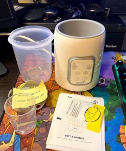 Bottle Warmer, GROWNSY 8-in-1 Fast Baby Milk Warmer with Timer for Breastmilk or Formula, Accurate Temperature Control, with Defrost, Sterili-zing, Keep, Heat Baby Food Jars Function Gray 37 716dQRUfiiL