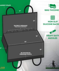 Plush Paws Products Premium Rear Car Seat Protector w/Hammock | Washable & Waterproof Back Seat Dog Cover for Car, Truck, & SUV | Nonslip, Tear Resistant Pet Seat Cover | X-Large Tan Extra Large 16 716dQkq2F2L 2