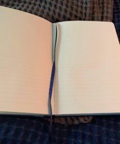 Thick Classic Notebook with Pen Loop - A5 College Ruled Hardcover Writing Notebook with Pocket + Page Dividers Gifts, Banded, Large, 180 Pages, 8.4 x 5.7 in blue 34 716dU8yB9LL