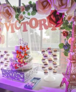 Ella Celebration 15 Cake Topper 15th Birthday Anniversary Quinceañera Party Supplies Rhinestone Number Decoration (Silver) Silver 28 716fYgwsy6L