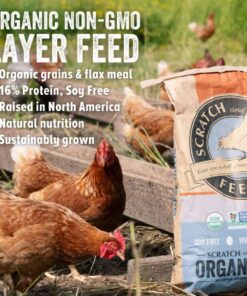Alternative view of Scratch and Peck Feeds Organic Layer Mash Chicken Feed - 25-lbs - 16% Protein, Non-GMO Project Verified, Naturally Free Chicken Food 25 Pound (Pack of 1)