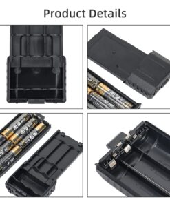 6xAA Battery Case Shell for Portable Baofeng UV-5R UV-5RA BF-F8HP UV-5R+,UV-5R+ Plus BF-F9 UV-5RTP Series Rechargeable Extended Baofeng Accessories Battery Two Way Transceiver Walkie Talkie 18 716gcdhIaFL