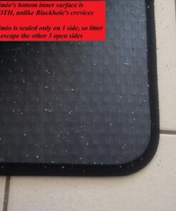 JUMBO SIZE Size Cat Litter Trapper by iPrimio - EZ Clean (Black) - 32 inches by 30 inches Exclusive Water Proof Layer and Puppy Pad Option. Patent Pending. (Sticker Label Peels Off) 32x30 - Black 36 716h0IgEaOL
