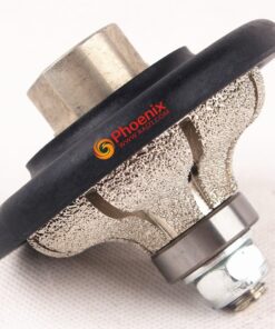 Raizi F20 type Vacuum Brazed F Ogee-Bullnose Diamond Hand Profile Wheel Router Bit for Granite Edge with 5/8"-11 Thread F20(3/4") 8 716hpMeiDBL