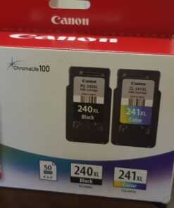 Canon PG-240XL/CL-241XL with Photo Paper 50 Sheets Compatible to MG2120, MG3120, MG4120, MX512, MX432, MX372, MX522, MX452, MX392, MG2220, MG3220, MG4220, MG3520, MG3620, TS5120 OEM 18 716i02cRSeL