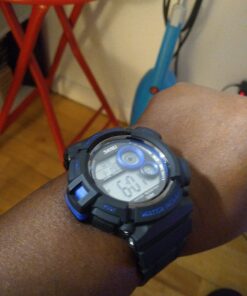 Aposon Mens Digital Sports Watch, Military Army Electronic Watches Running 50M 5 ATM Waterproof Sports LED 7 Colour Wristwatch Water Resistant with Stopwatch blue 41 716i2rRROvL