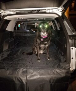 Guardian Gear Vehicle Pet Barrier, Strong, Sturdy, Pressure-Mounted, and Heavy-Duty Adjustable Steel Rubber - Black Basic Barrier 19 716iGuJdiKL