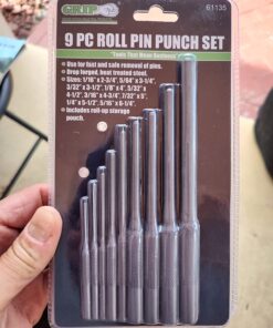 Grip 9 pc Roll Pin Punch Set - Gunsmithing, Automotive, Watch Repair, Jewelry, Crafts - Roll-Up Storage Pouch Included 13 716ii1yqC2L
