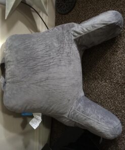 LINENSPA Reading Pillow with Shredded Memory Foam- Back Pillow for Sitting in Bed, Reading, Gaming, Watching TV – Chair Pillow with Arms, Dorm Room Essentials, Stone Standard 40 716jnhriBML