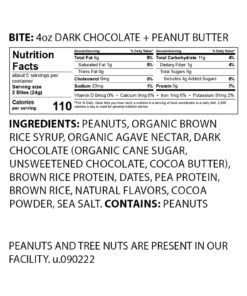 The Gluten Free Bar, Protein Bites, Dark Chocolate Peanut Butter, 4 Ounce, Vegan, Dairy Free, Non GMO, Soy Free 4 Ounce (Pack of 1) 18 716kHk7NMhL