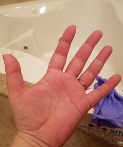 The Safety Zone GNEP-LG-1P Nitrile Exam Gloves - Medical Grade, Powder Free, Latex Rubber Free, Disposable, Non Sterile, Food Safe, Textured, Indigo Color, Convenient Dispenser Pack of 100, Size Large 24 716kXZhiLJL