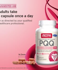 Jarrow Formulas PQQ 20 mg - 30 Servings (Capsules) - Aids Mitochondrial Biogenesis & Metabolism - Supports Brain, Heart Health & Cognitive Function - PQQ Dietary Supplement - Gluten Free 14 716mZV4IIzL