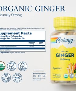 SOLARAY Organically Grown Ginger Root 540mg Healthy Cardiovascular, Digestive, Joint & Menstrual Cycle Support Vegan & Non-GMO 100 VegCaps 9 716mfCRcLzL 1
